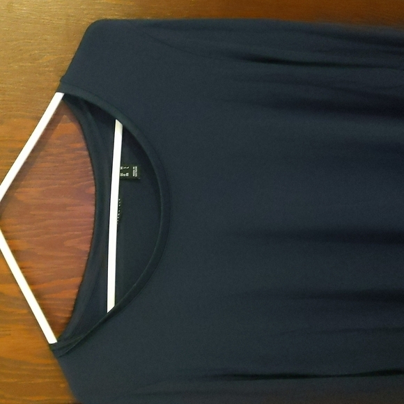 H by Halston Essential Modal Blend Soft Long Sleeve Navy Classic Size Medium - Picture 2 of 5